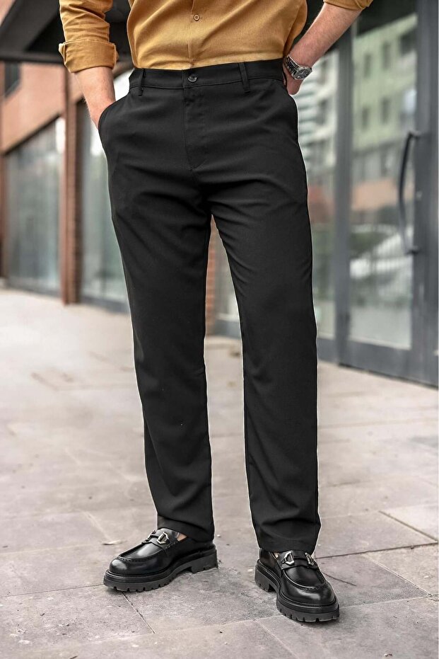 Siyah Basic Erkek Pantolon E6576 - 2