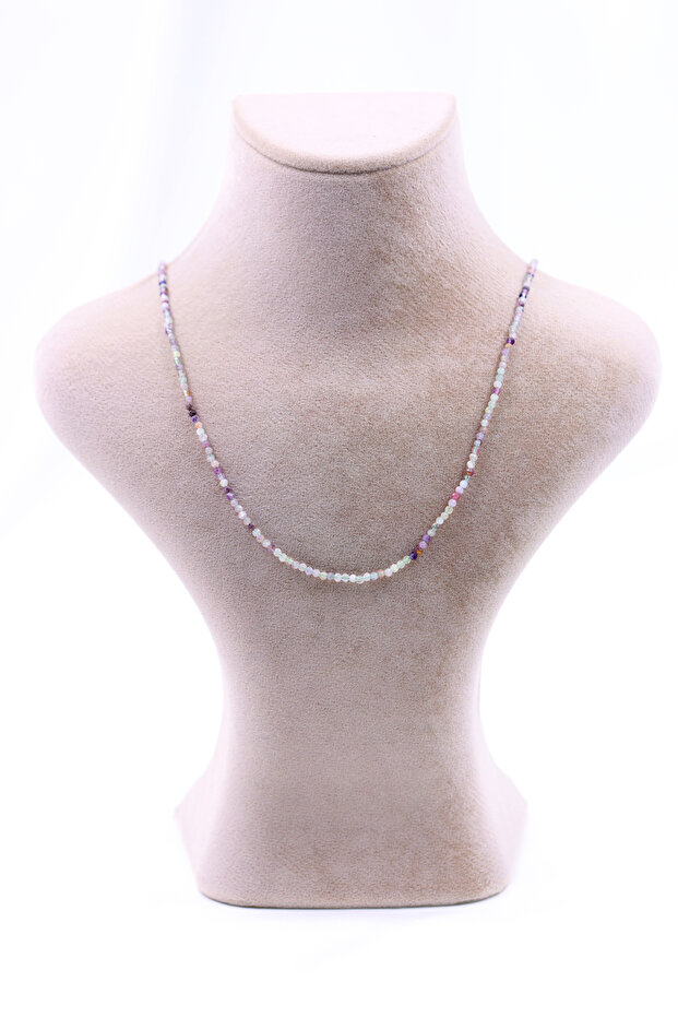 Fluorite Stone Pendant Natural Stone Faceted Cut 2-3 mm