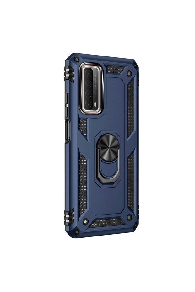 Huawei P Smart 2021 Tank Case with Ring Navy Blue