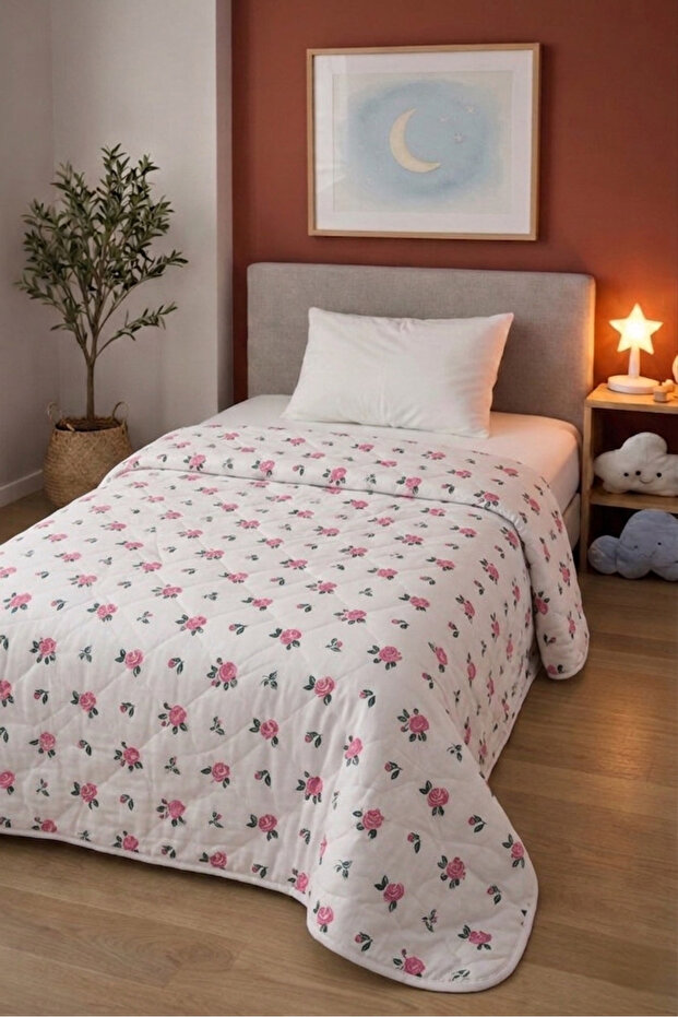 Four-Seasons Cotton Lu Single Quilted 160 X 230 cm Multi-Purpose Bedspread / Piqué