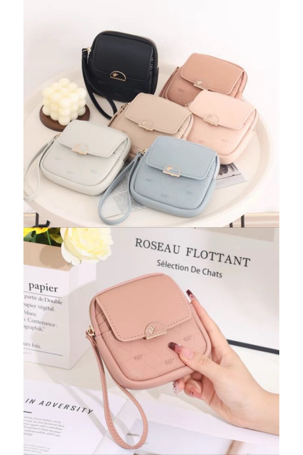 Women's Mini Hand and Wrist Bag - Stylish Design Coin Purse and Card Holder