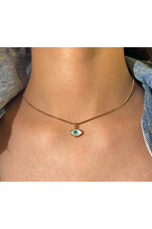 Gold Mini Eye Detailed Choker