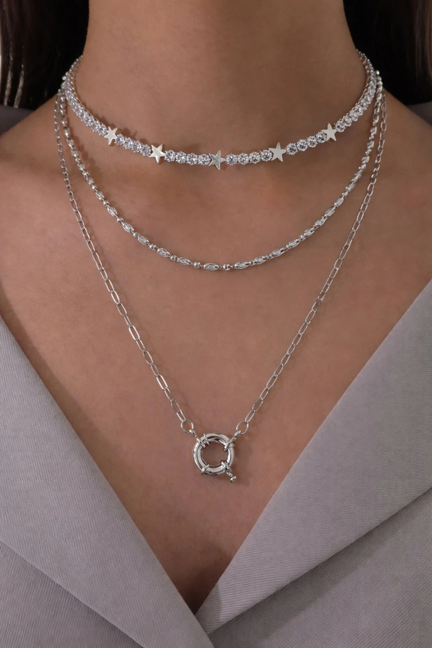 Silver Star Necklace