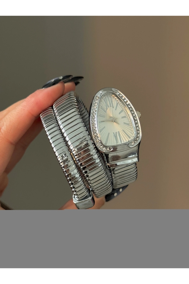 Silver Snake Wristwatch