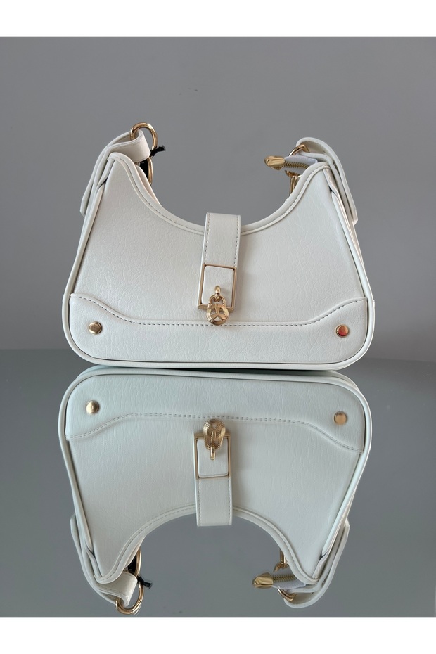 Imported Women's Stylish Hand and Shoulder Bag with Gold Detailed Chain Strap - a Quality