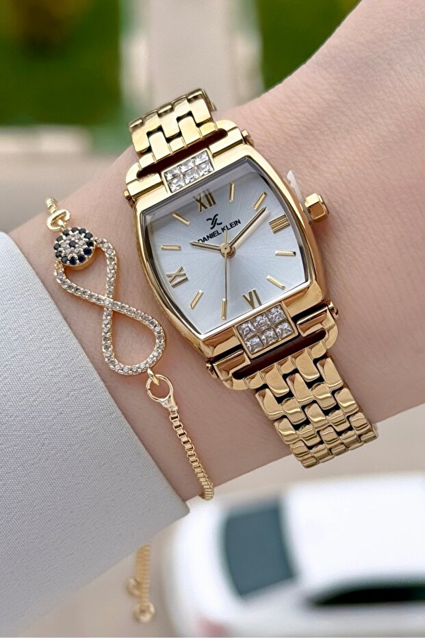 Gold Color 24 mm Women's Wristwatch with Gift Packaging