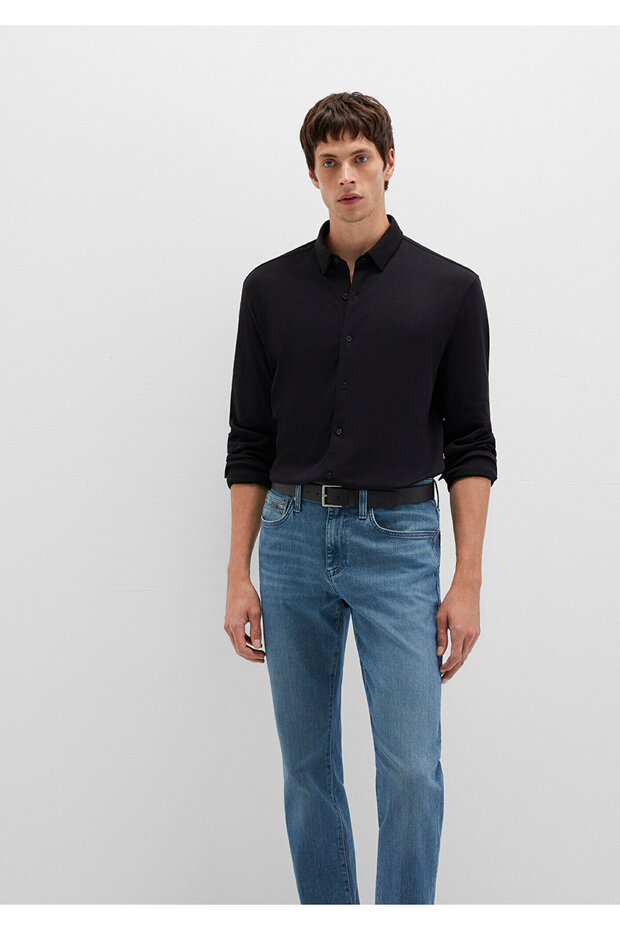 Black Black Shirt Slim Fit / Slim Fit 0211758-900