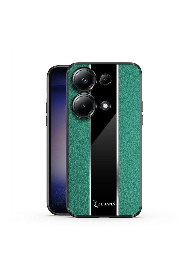 Xiaomi Poco M6 Pro Compatible Case Zebana Premium Leather Case Green