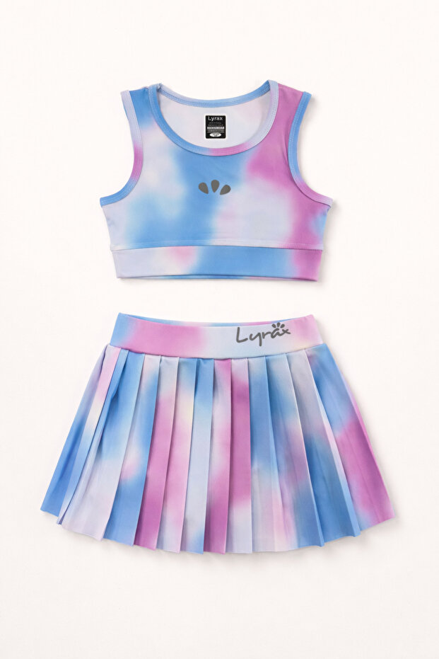 Lyrax Embossed Shorts Skirted Girls' Swimsuit
