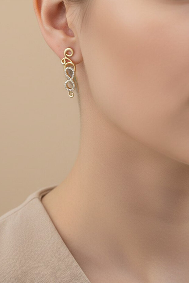 Style Pearl/Xuping Jewelry Endless Model Zircon Stone Earring