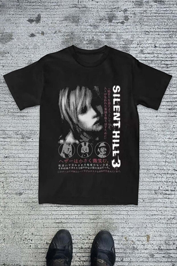 تي شيرت أسود للجنسين من Silent Hill 3 Heather Mason