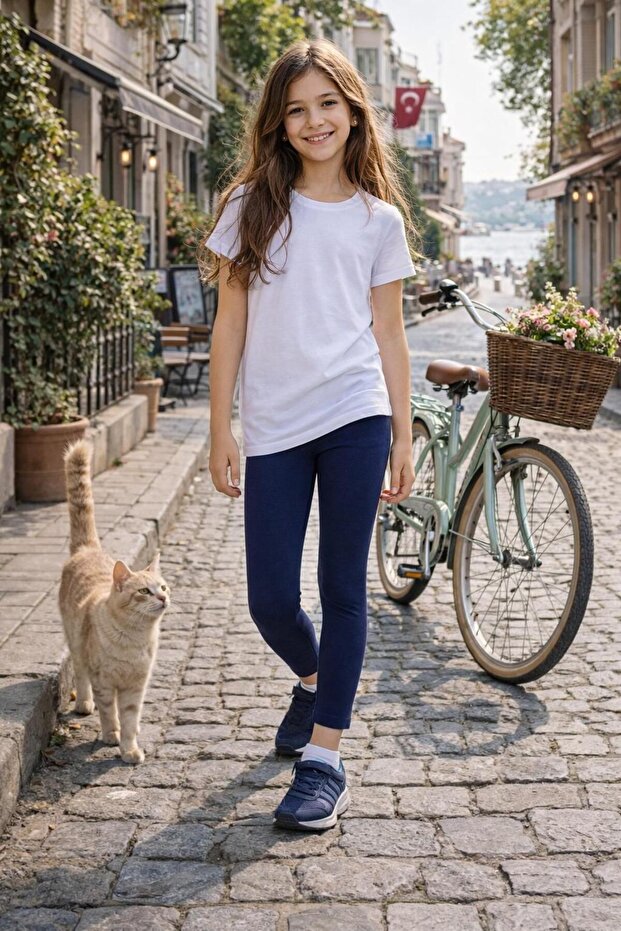 Indigo Children's Leggings Cotton and Lycra Stretchy