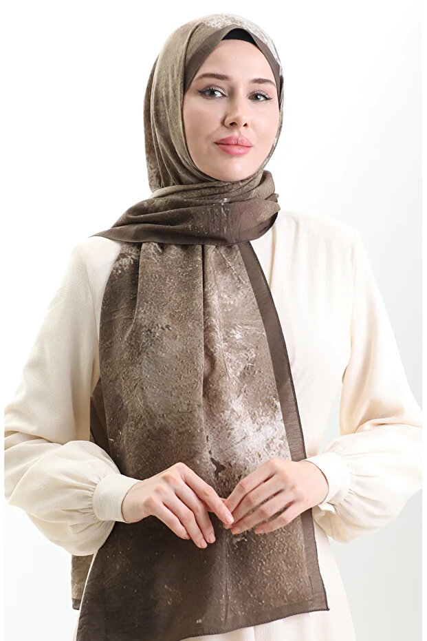 Karaca Natural Fiber Shawl 82010-07 Dark Beige