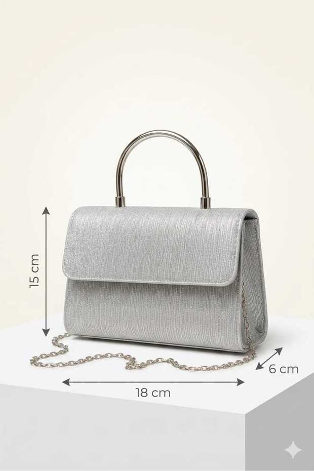 Glittery Chain Women's Evening Hand and Shoulder Bag