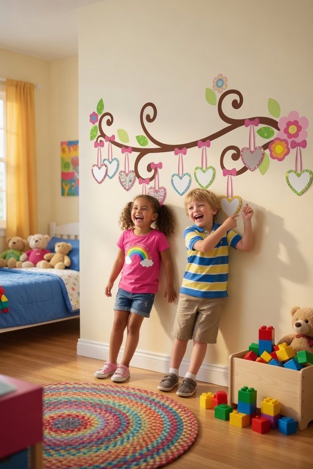Children And Baby Room Cheerful Owl Family Picture Wall Decor Ornament 105x56 Cm Sticker PVC