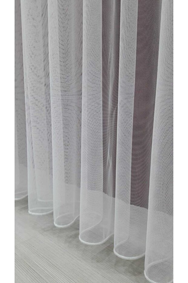 1/2 Sparse Pleated Iron-Free Tulle Curtain Suitable for Salon and Guest Rooms