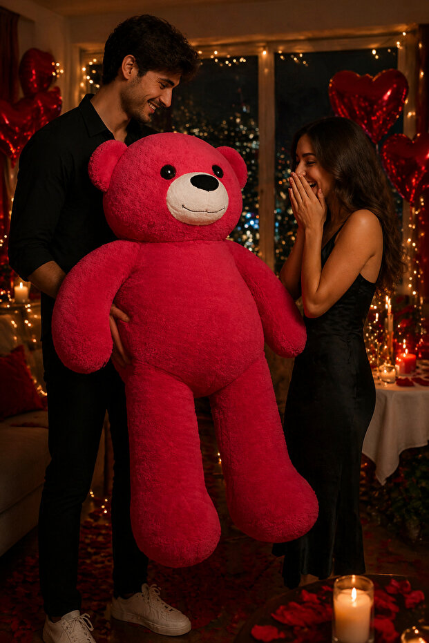 "Add Joy to Every Moment with a 180 cm Teddy Bear!" Fuchsia