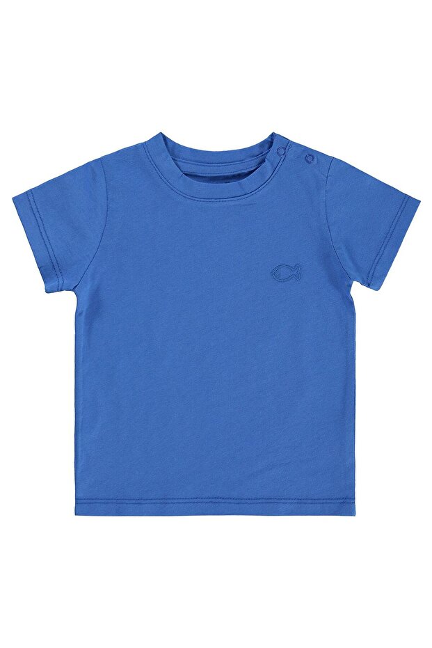 Fish Embroidered 6-18 Months T-Shirt - Blue