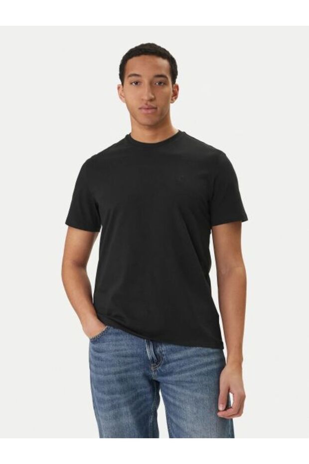 SİYAH LOGOLU ERKEK T-SHIRT - 1