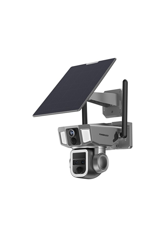 Solar Powered Outdoor Camera PP069 with 360° Dual Lens 4G/Wifi 10X Zoom 2Mp+2Mp