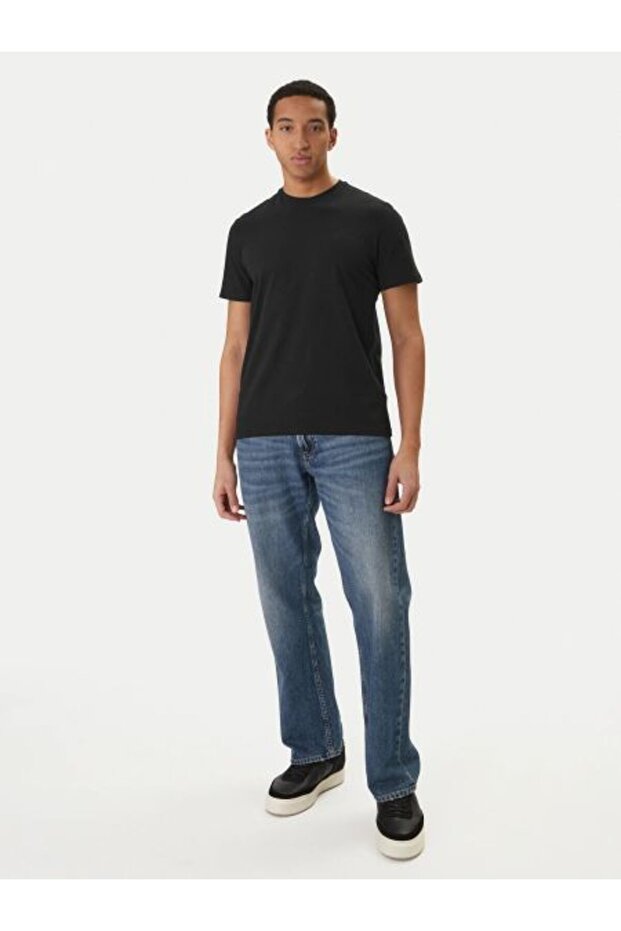 SİYAH LOGOLU ERKEK T-SHIRT - 3