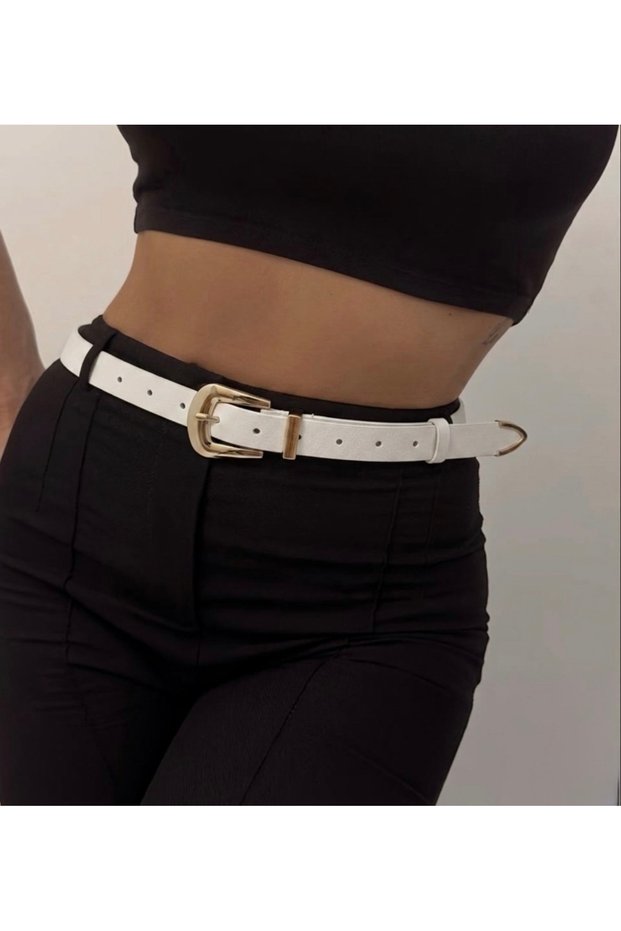 Bridge Buckle End Set Women's Pants Belt, Jacket Belt, Dress Belt, Shirt Belt