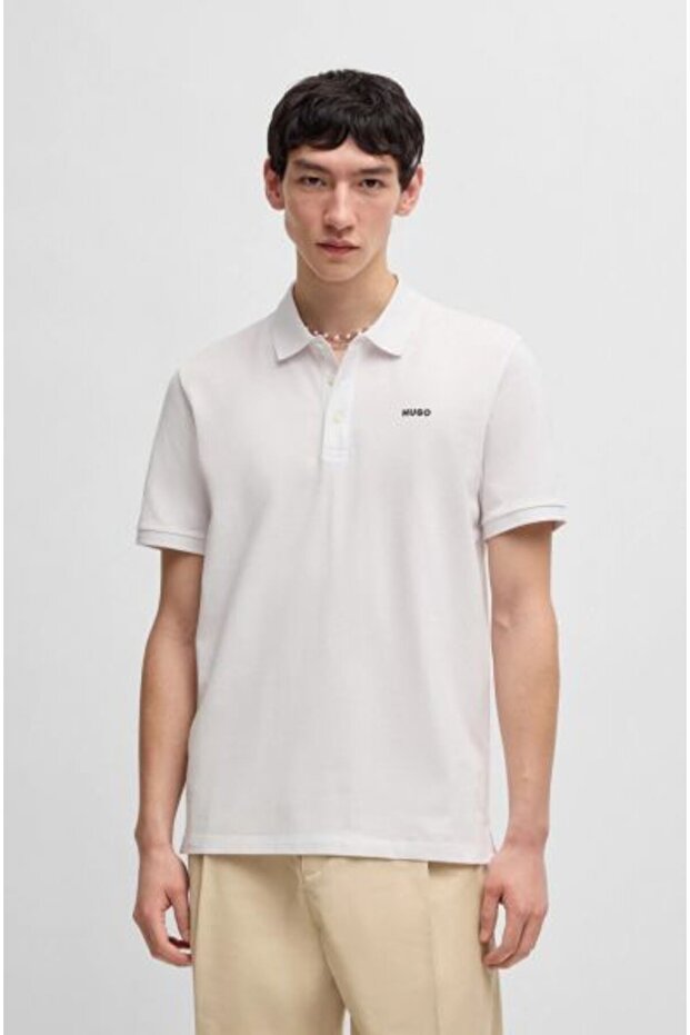 Plain Beige Men's Polo T-Shirt 50466182_Donos222 10231467 01