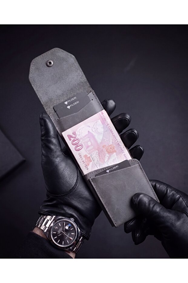 Trend Viral Genuine Leather Practical Wallet with Money Compartment and Card Holder 2142