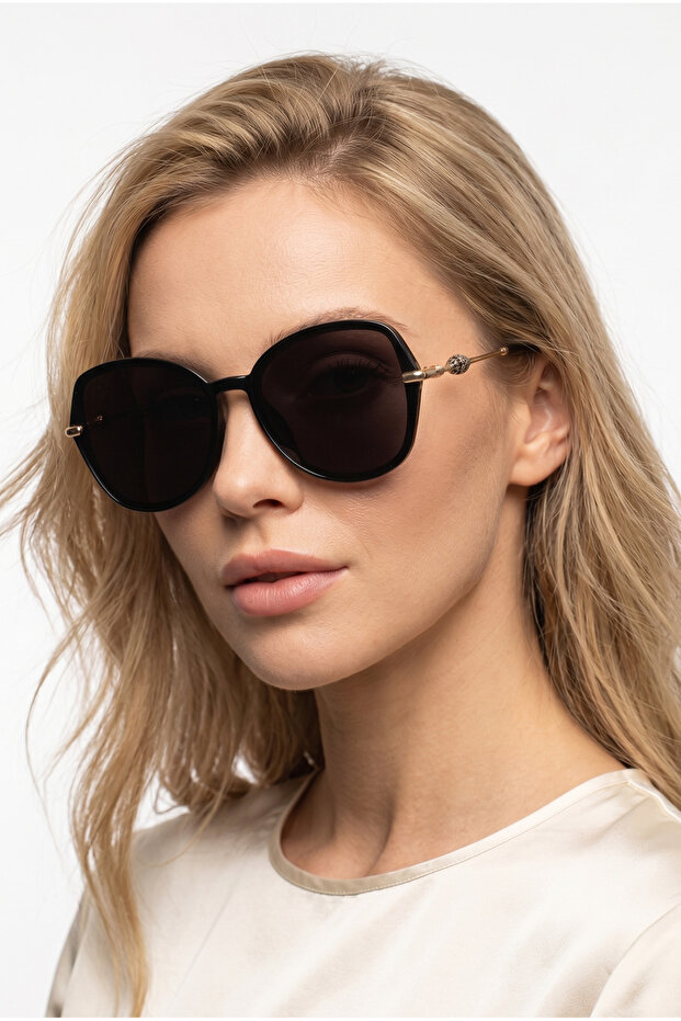 Black Matte UV400 Filter Women's Sunglasses G24LVS3325R01