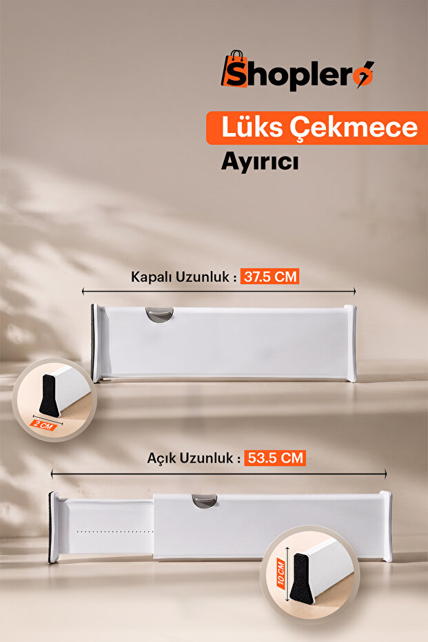 Large Size Adjustable Drawer Separator 3 Pack - 2