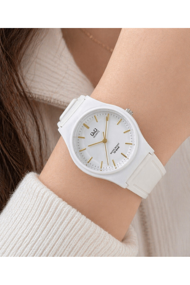 Waterproof White Silicone Strap Young Girl Wristwatch with 2 Year Machine Warranty