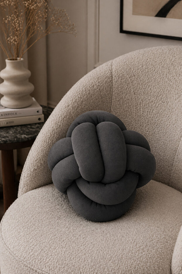 Knitted Knot Pillow - Knitted Ball Pillow - Knitted Pillow - Crib Protection Pillow - Plush Toy Pillow - Decorative Pillow