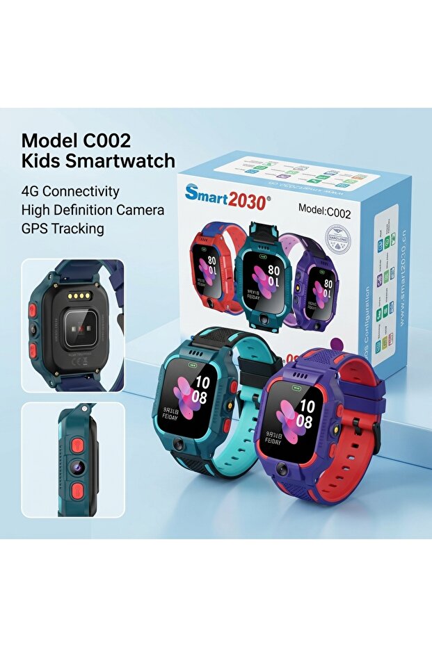 Kids Smart Watch Camera GPS SOS Calling Touch Screen Blue - 6