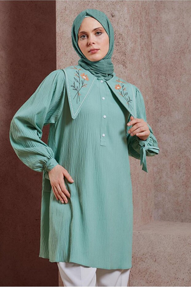 تونيك بياقة مطرزة 43929