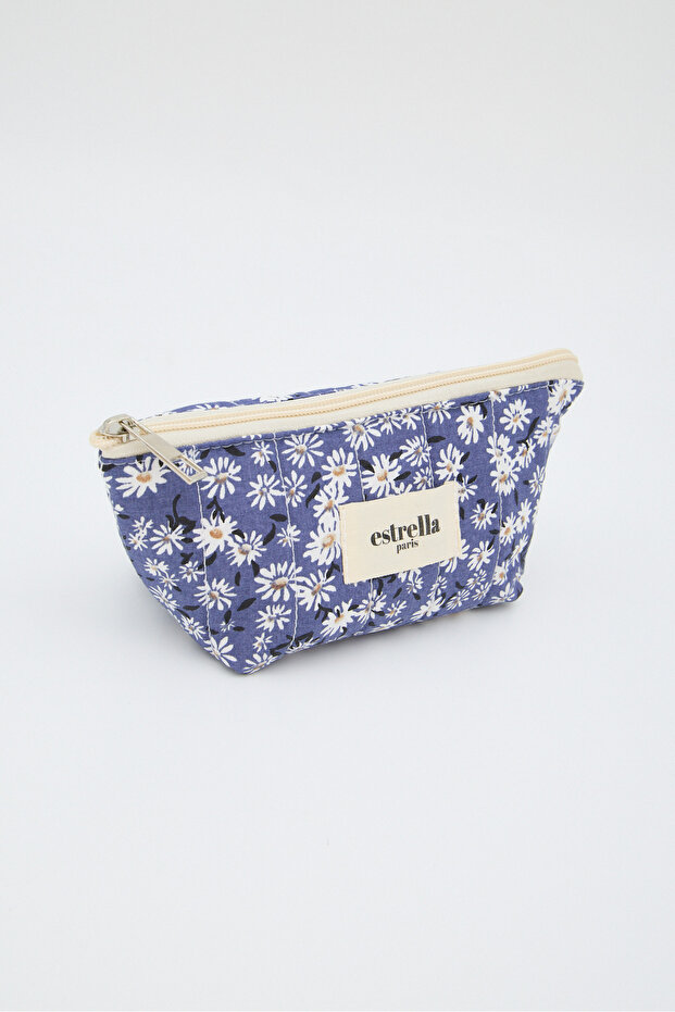 Vanesa Makeup Bag Cosmetic Care Bag Daisy Blue Line