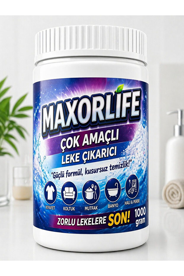 MAXORLİFE Çamaşır Ve Çok Amaçlı Toz Leke Pas Çıkarıcı Parlatıcı 1 Kilo mutfak,banyo,lavabo,ayakkabı,kumaş,halı