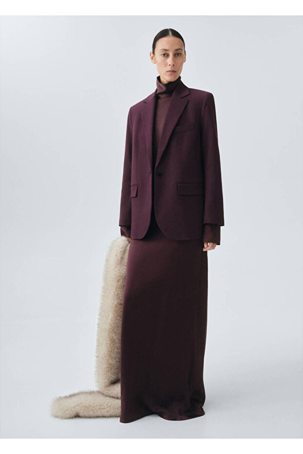 Wool Blend Fabric Blazer Jacket - 7