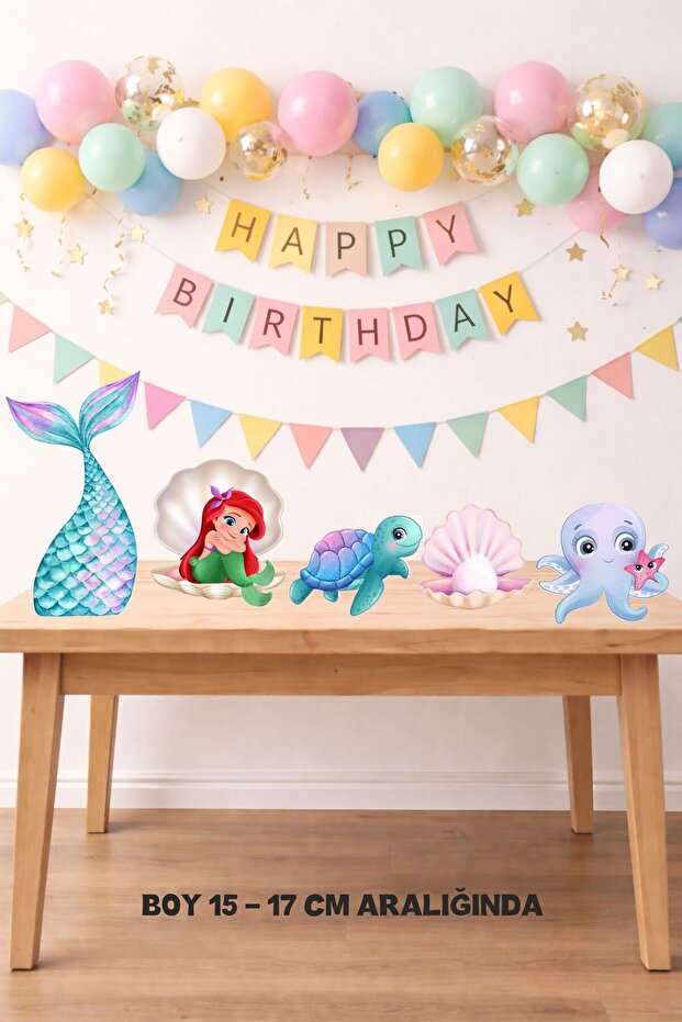 Mermaid Ariel Standing Board Set (Table Top) ** Thick Paper 5 Figures