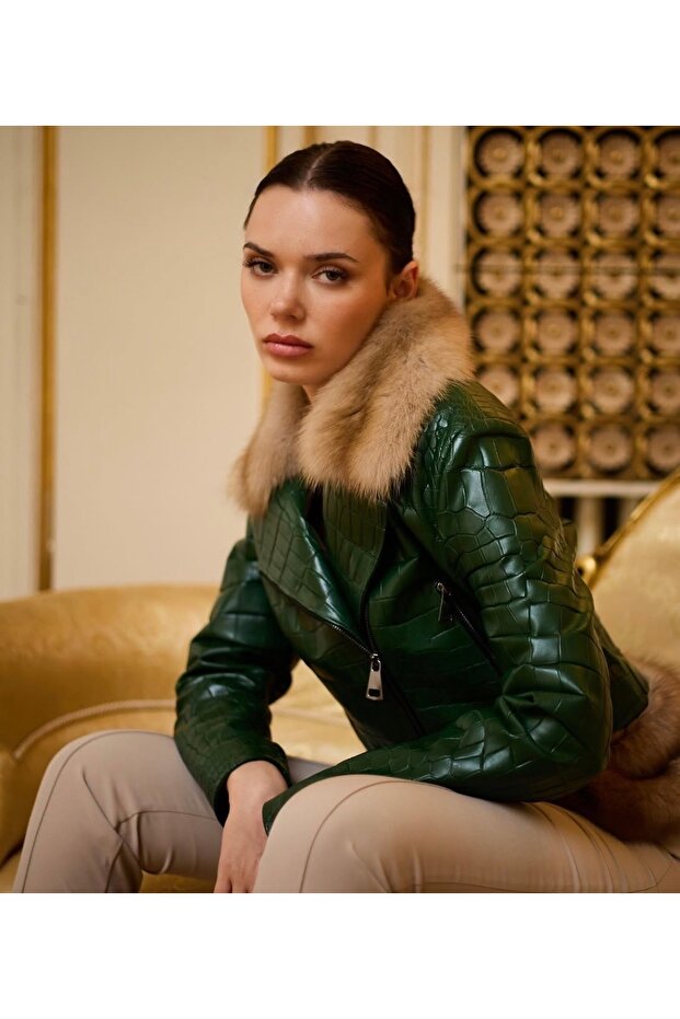 Green Leather Jacket - 5