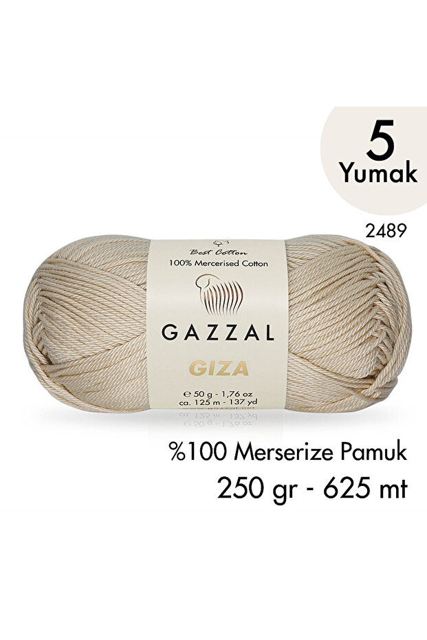 Giza 2489-%100 Merserize Pamuk İplik Yazlık Örgü Amigurumi - 5 Yumak - 1