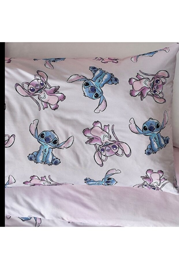 Pink Disney Lilo & Stitch 100% Cotton Fabric 2 Pieces Pillow Case 50X70 cm