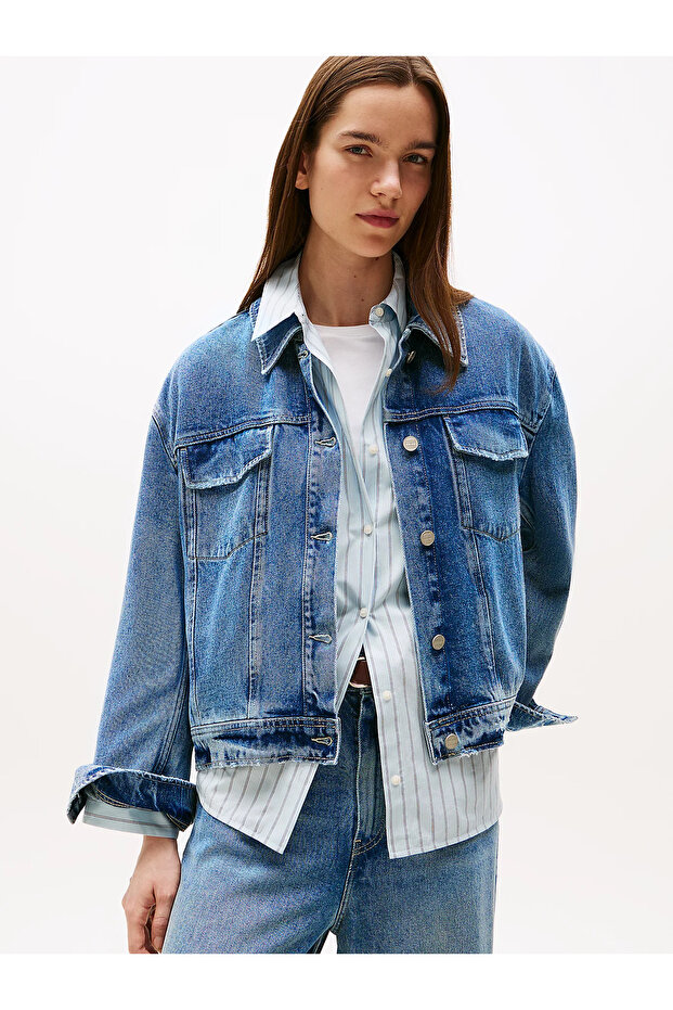 Dnm Lana Casual Jacket Women's Blue Coat - Ww0Ww46485