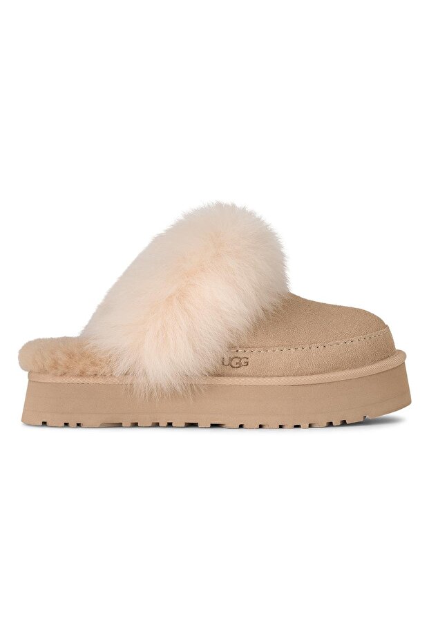 Women's Platform Sole Soft Lined Suede Leather Upper Beige Boots & Booties