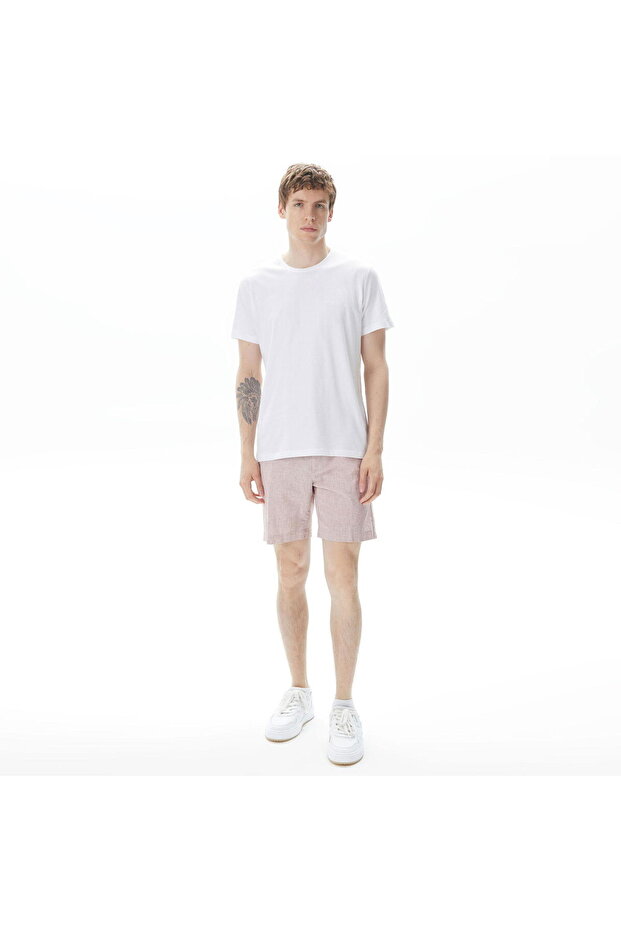 Erkek Regular Fit Yuvarlak Yakalı %100 Pamuklu Kısa Kollu Beyaz T-Shirt - 2