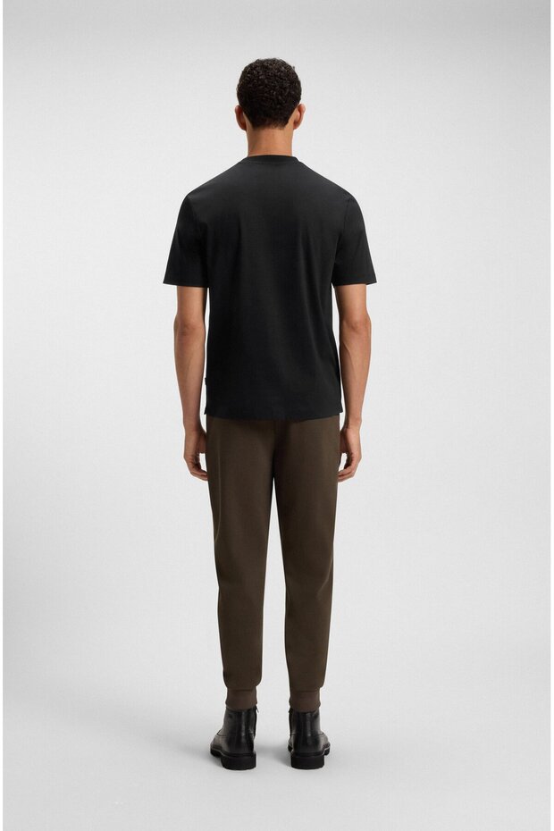 Erkek Regular Fit Bisiklet Yaka Marka Logolu Siyah1 T-Shirt - 3