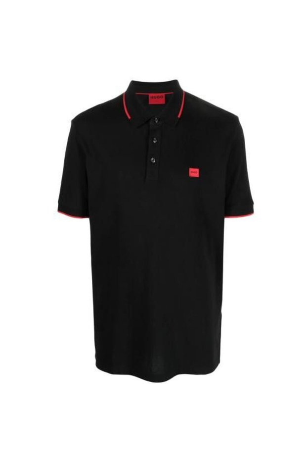 Men's Slim Fit Cotton Short Sleeve Polo Collar Black1 Polo Collar T-Shirt