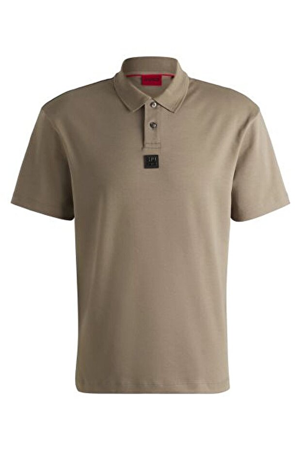 Erkek Dokuma Polo Yaka Kısa Kol Günlük Bej Polo Yaka T-Shirt - 5