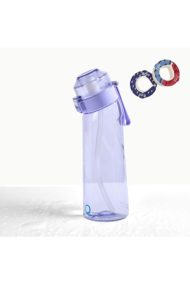 G1 Tritan Air Scented Water Bottle, 650ml, Purple, Leakproof Flask, 2 Free Random Scented Pods