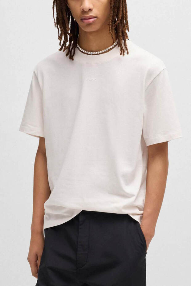 BEYAZ LOGOLU ERKEK T-SHIRT - 1