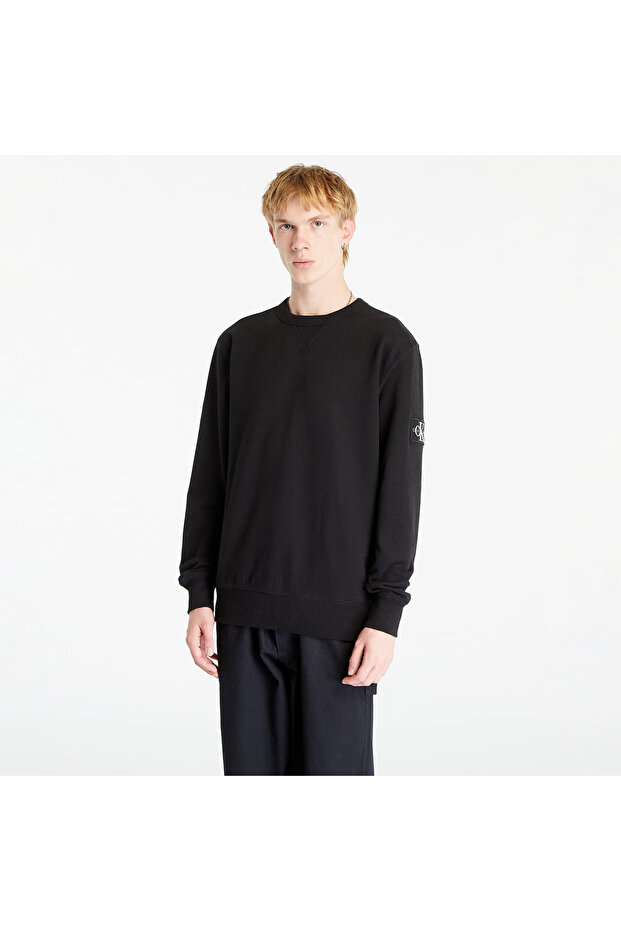 Men's Brand Logo Detailed Regular Fit Long Sleeve Black Sweatshirt J30J323426-BEH